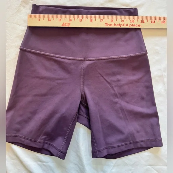 Lululemon Athletics WORN-ONCE Women's Plum Purple Biker Shorts - Picture 3 of 9